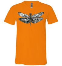 Load image into Gallery viewer, Dragonfly - Canvas Unisex V-Neck T-Shirt