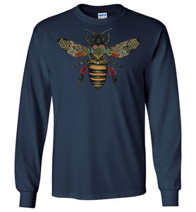 Colored Honeybee - Gildan Long Sleeve T-Shirt