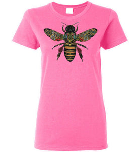 Colored Honeybee - Gildan Ladies Short-Sleeve