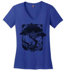Spiral Tree - District Made Ladies Perfect Weight V-Neck