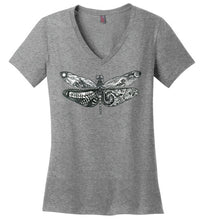 Load image into Gallery viewer, Dragonfly - District Made Ladies Perfect Weight V-Neck