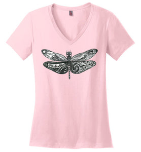 Dragonfly - District Made Ladies Perfect Weight V-Neck