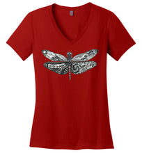 Load image into Gallery viewer, Dragonfly - District Made Ladies Perfect Weight V-Neck