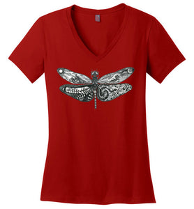 Dragonfly - District Made Ladies Perfect Weight V-Neck